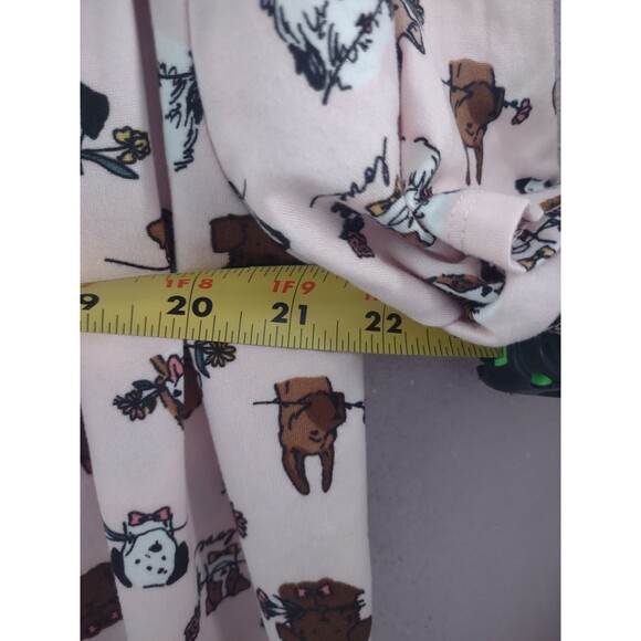 Ellen DeGeneres Pajama Set L Pink/Gray Dogs Notch Collar Dog Love Soft &Cozy - Picture 7 of 14